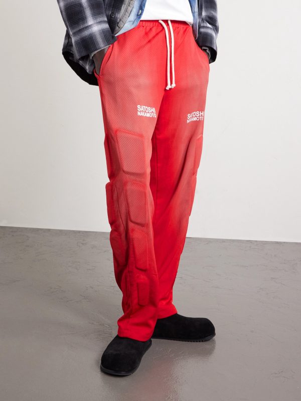 Straight-Leg Padded Printed Mesh Sweatpants - FR Straight-Leg Padded Printed Mesh Sweatpants - FR