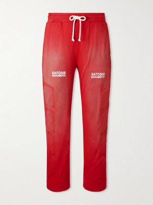 Straight-Leg Padded Printed Mesh Sweatpants Straight-Leg Padded Printed Mesh Sweatpants