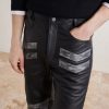2.0 Moto Appliquéd Leather Trousers - CU 2.0 Moto Appliquéd Leather Trousers - CU