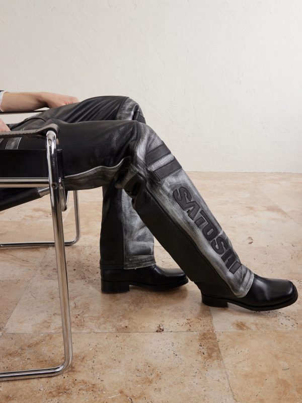 2.0 Moto Appliquéd Leather Trousers - E4 2.0 Moto Appliquéd Leather Trousers - E4