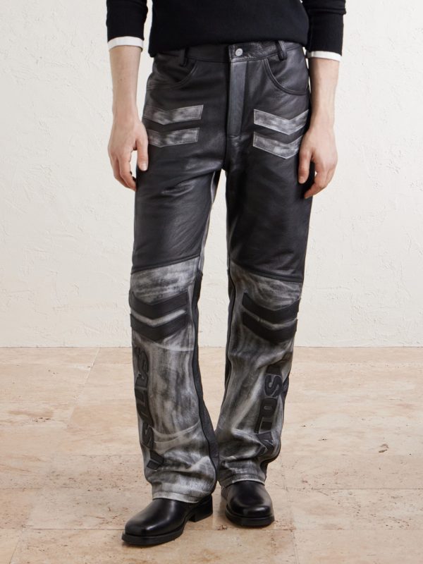 2.0 Moto Appliquéd Leather Trousers - FR 2.0 Moto Appliquéd Leather Trousers - FR