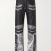 2.0 Moto Appliquéd Leather Trousers 2.0 Moto Appliquéd Leather Trousers
