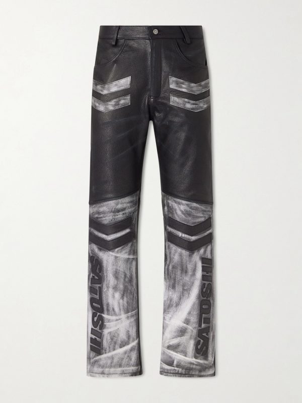 2.0 Moto Appliquéd Leather Trousers 2.0 Moto Appliquéd Leather Trousers
