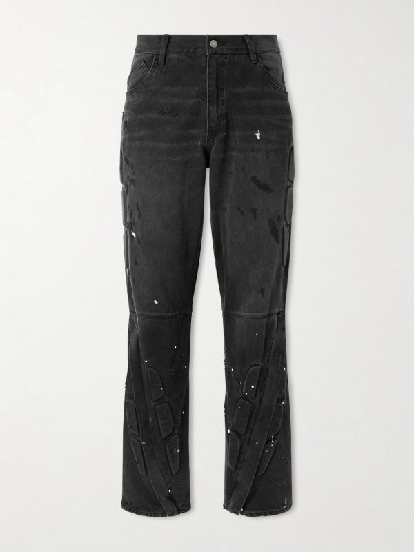 Enduro Straight-Leg Padded Paint-Splattered Jeans Enduro Straight-Leg Padded Paint-Splattered Jeans