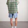Layered Frayed Checked Cotton-Flannel and Waffle-Knit Shirt - BK Layered Frayed Checked Cotton-Flannel and Waffle-Knit Shirt - BK