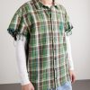 Layered Frayed Checked Cotton-Flannel and Waffle-Knit Shirt - FR Layered Frayed Checked Cotton-Flannel and Waffle-Knit Shirt - FR