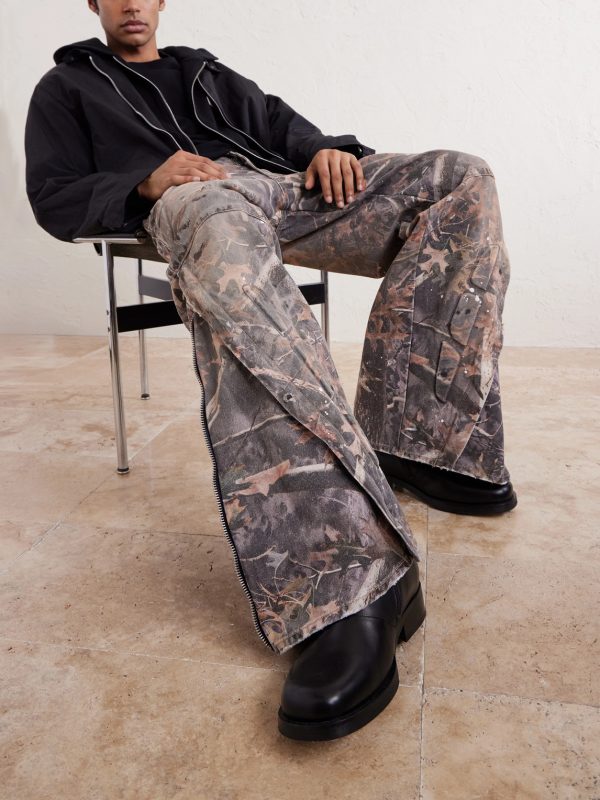 Enduro Straight-Leg Padded Camouflage-Print Jeans - CU