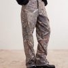 Enduro Straight-Leg Padded Camouflage-Print Jeans - FR