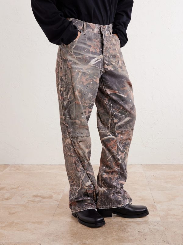Enduro Straight-Leg Padded Camouflage-Print Jeans - FR