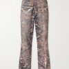 Enduro Straight-Leg Padded Camouflage-Print Jeans