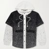 Embellished Layered Cotton Hoodie Embellished Layered Cotton Hoodie