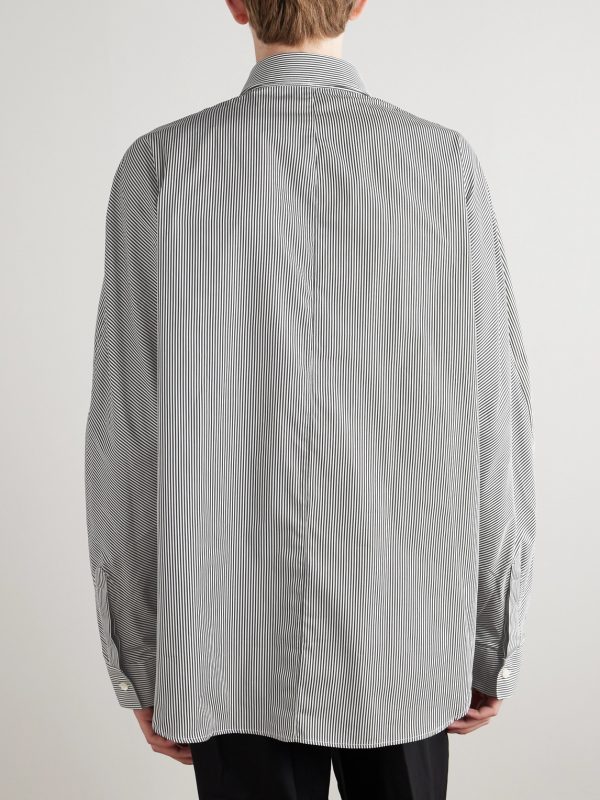 Striped Cotton-Poplin Shirt - BK Striped Cotton-Poplin Shirt - BK