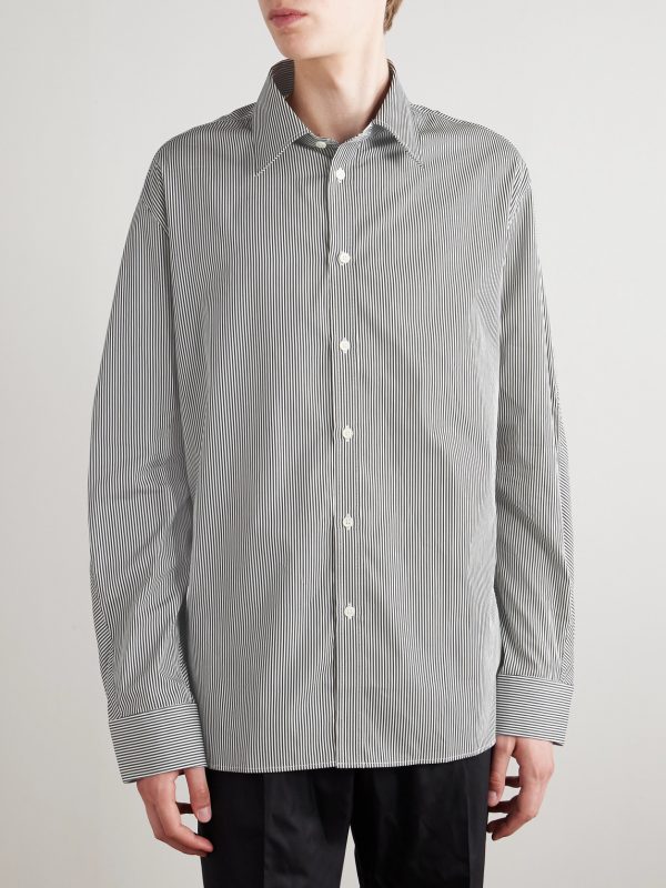 Striped Cotton-Poplin Shirt - FR Striped Cotton-Poplin Shirt - FR