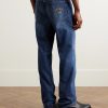 Logo-Embroidered Straight-Leg Jeans - BK Logo-Embroidered Straight-Leg Jeans - BK