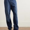 Logo-Embroidered Straight-Leg Jeans - FR Logo-Embroidered Straight-Leg Jeans - FR