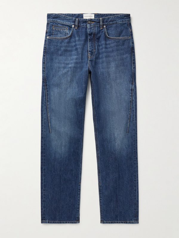 Logo-Embroidered Straight-Leg Jeans Logo-Embroidered Straight-Leg Jeans