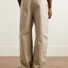 Wide-Leg Cotton-Canvas Cargo Trousers - BK Wide-Leg Cotton-Canvas Cargo Trousers - BK