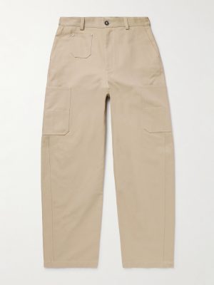 Wide-Leg Cotton-Canvas Cargo Trousers