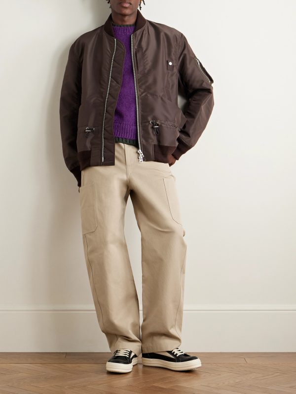 Wide-Leg Cotton-Canvas Cargo Trousers - OU Wide-Leg Cotton-Canvas Cargo Trousers - OU