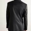 Double-Breasted Pinstriped Wool-Twill Suit Jacket - BK
