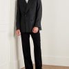 Double-Breasted Pinstriped Wool-Twill Suit Jacket - OU