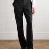 Straight-Leg Pinstriped Wool-Twill Trousers - FR