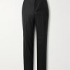 Straight-Leg Pinstriped Wool-Twill Trousers