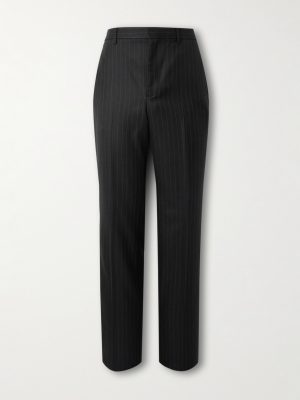 Straight-Leg Pinstriped Wool-Twill Trousers Straight-Leg Pinstriped Wool-Twill Trousers