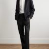 Straight-Leg Pinstriped Wool-Twill Trousers - OU