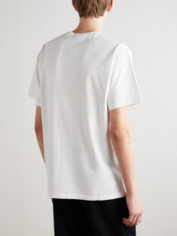 Logo-Embroidered Cotton-Jersey T-Shirt - BK Logo-Embroidered Cotton-Jersey T-Shirt - BK