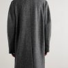 Herringbone Wool-Blend Coat - BK