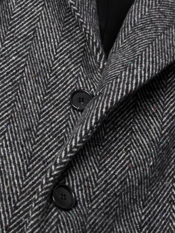 Herringbone Wool-Blend Coat - CU
