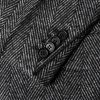Herringbone Wool-Blend Coat - E1