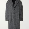 Herringbone Wool-Blend Coat