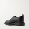 Logo-Detailed Leather Derby Shoes - BK
