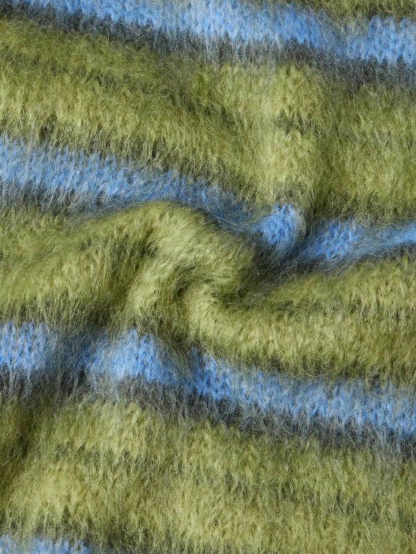 Striped Mohair-Blend Sweater - CU Striped Mohair-Blend Sweater - CU