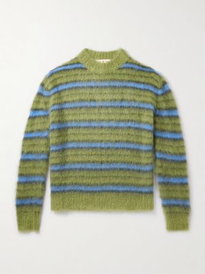 Striped Mohair-Blend Sweater Striped Mohair-Blend Sweater