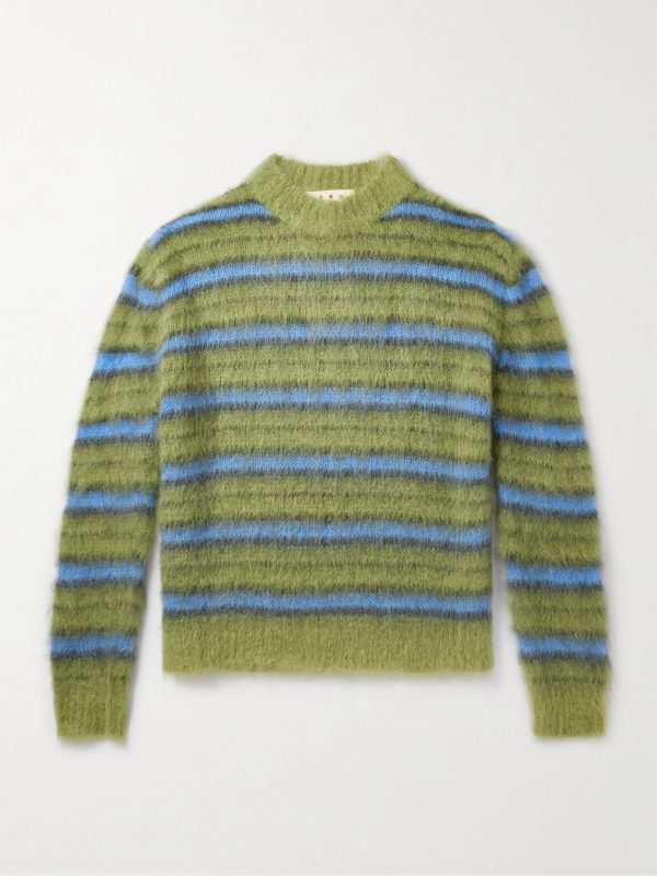 Striped Mohair-Blend Sweater Striped Mohair-Blend Sweater