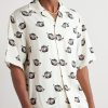 Wolves Convertible-Collar Printed Satin-Twill Shirt - FR