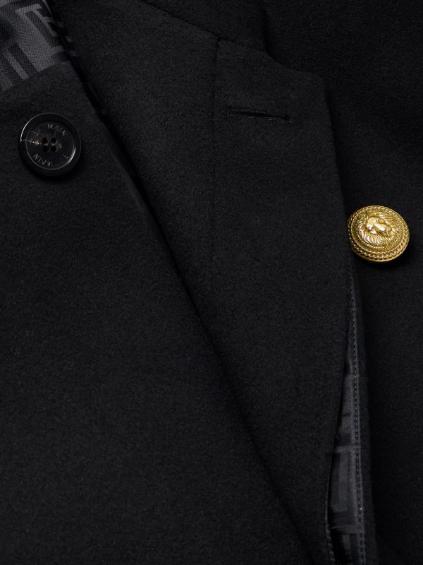 Double-Breasted Embellished Wool and Cashmere-Blend Coat - CU Double-Breasted Embellished Wool and Cashmere-Blend Coat - CU