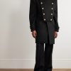 Double-Breasted Embellished Wool and Cashmere-Blend Coat - OU Double-Breasted Embellished Wool and Cashmere-Blend Coat - OU