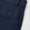 Straight-Leg Cropped Grain De Poudre Wool Trousers - CU