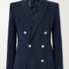 Double-Breasted Grain De Poudre Wool Blazer Double-Breasted Grain De Poudre Wool Blazer