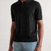 Logo-Embroidered Silk-Blend Polo Shirt - FR