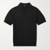 Logo-Embroidered Silk-Blend Polo Shirt