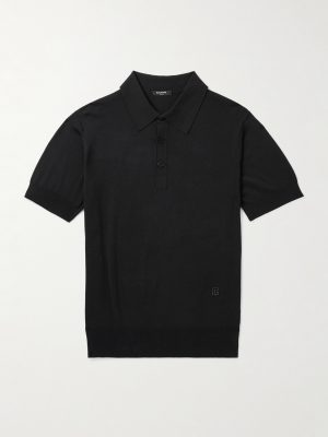 Logo-Embroidered Silk-Blend Polo Shirt Logo-Embroidered Silk-Blend Polo Shirt