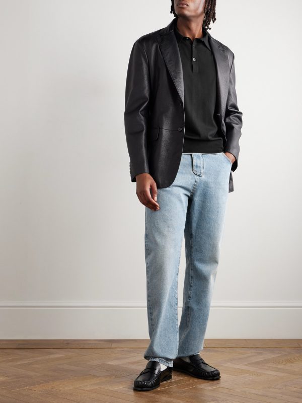 Logo-Embroidered Silk-Blend Polo Shirt - OU