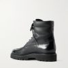 Peak Panelled Leather Boots - BK Peak Panelled Leather Boots - BK