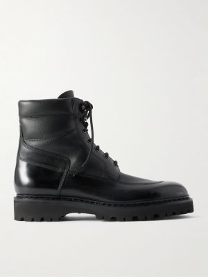 Peak Panelled Leather Boots