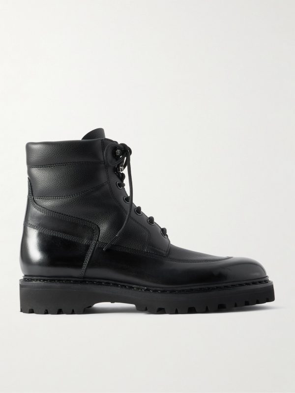 Peak Panelled Leather Boots Peak Panelled Leather Boots